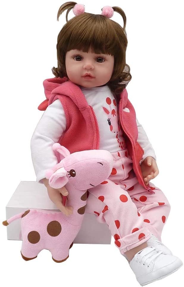 Roupa Para Boneca Bebê Reborn Com Casaco, NPK DOLL, Rosa