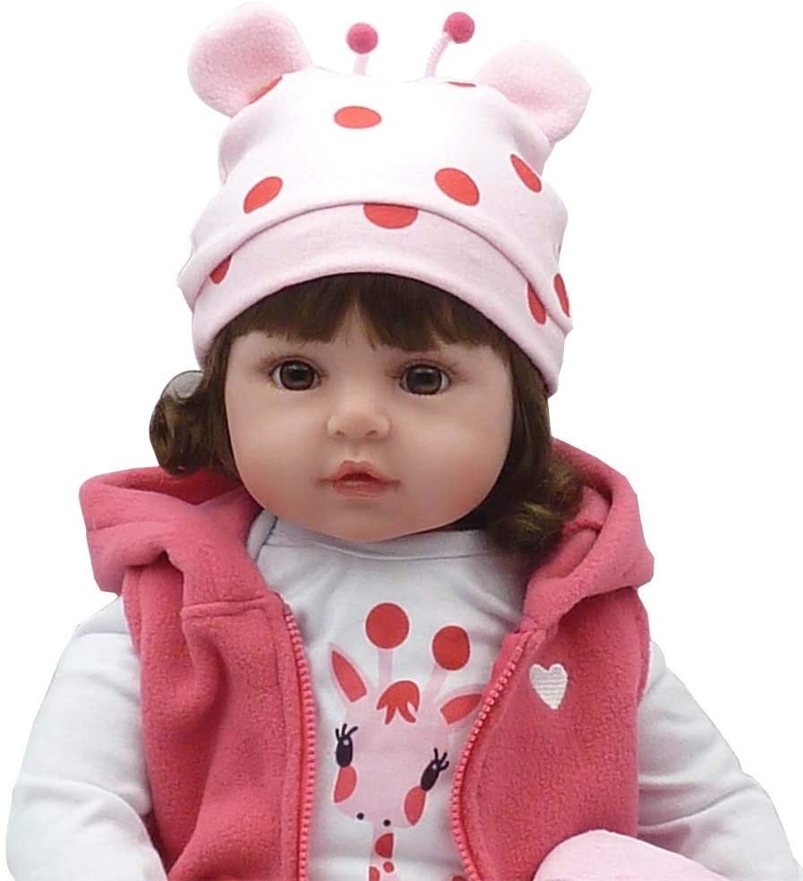 Roupa Para Boneca Bebê Reborn Com Casaco, NPK DOLL, Rosa