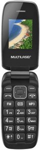Celular Flip Up Dual Chip Mp3 Preto MULTILASER - P9022