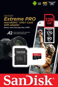 Cartão Micro Sd Sandisk Extreme Pro 128gb A2 Lacrado
