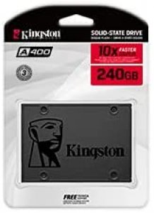 SSD A400, Kingston, SA400S37/240G, Cinza
