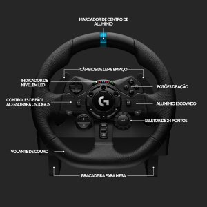 Volante Logitech G29 Driving Force e Pedais com Force Feedback para PS5, PS4, PS3 e PC - Experiência de Corrida Realista e Precisa
