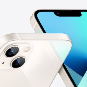 Apple iPhone 13 (128 GB) - Luz das Estrelas: Desbloqueado, 5G, Tela Super Retina XDR de 6,1 polegadas, Câmera Dupla Avançada, Chip Biônico A15