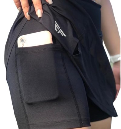 Short Saia Fitness Feminina com Bolso - Suplex para Academia e Corrida