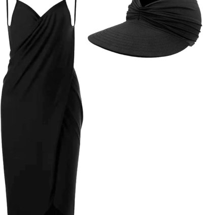 Saída de Praia Feminina Multiuso | Proteção UV, Viseira Dupla Face e Luxo para Verão e Piscina